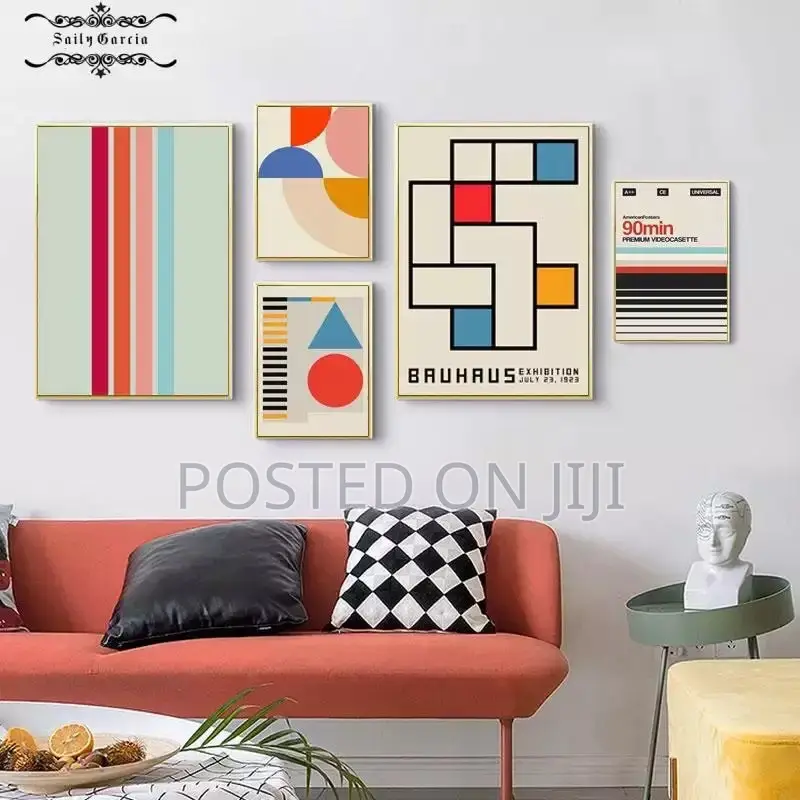 Nordic Retro Geometric Pattern Posters