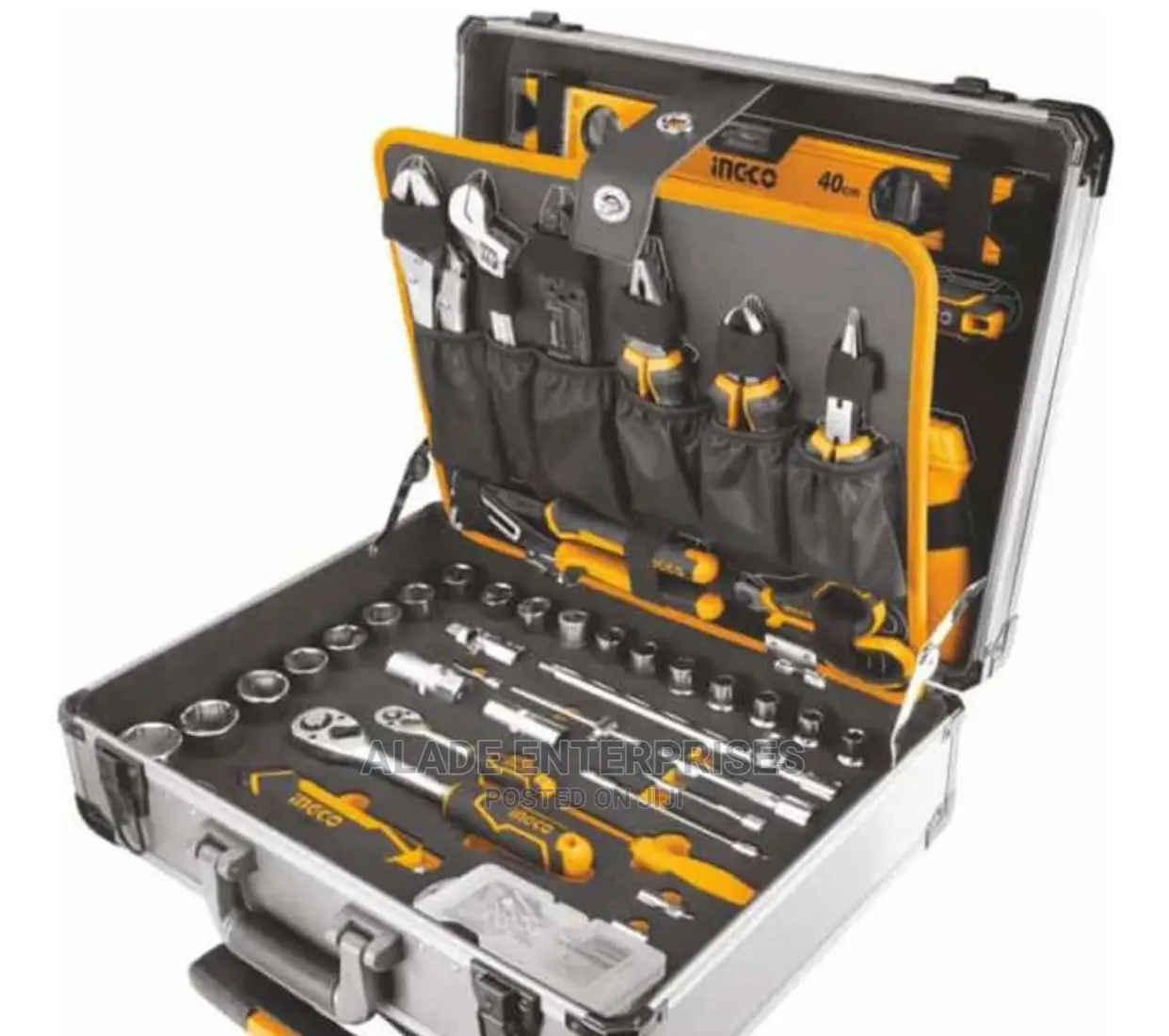 Ingco 147 Pcs Hand Tools Set With Trolley And Aluminum Case