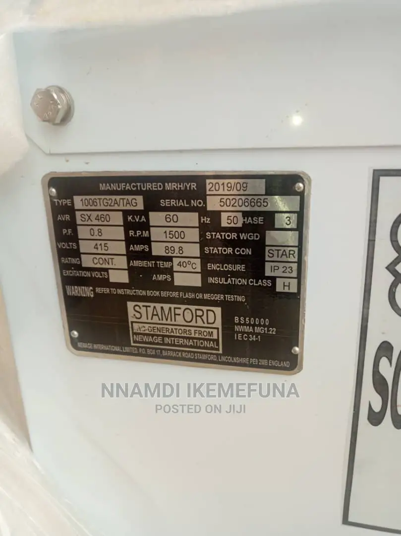A Brand New 60kva Perkins With Turbo Made in U.K Is for Sale