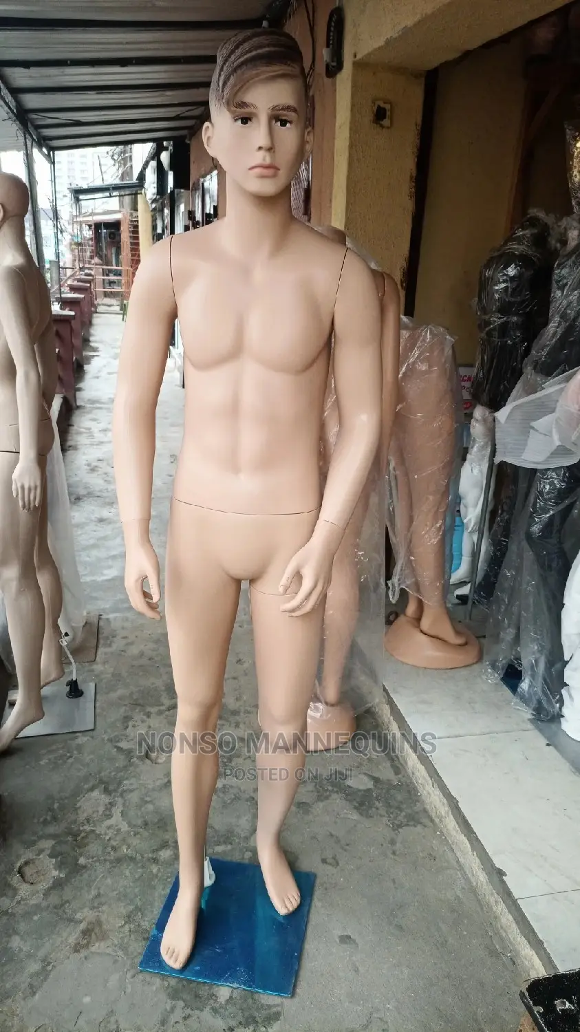 Plastic Handsome Face Male Full Body Mannequin Display