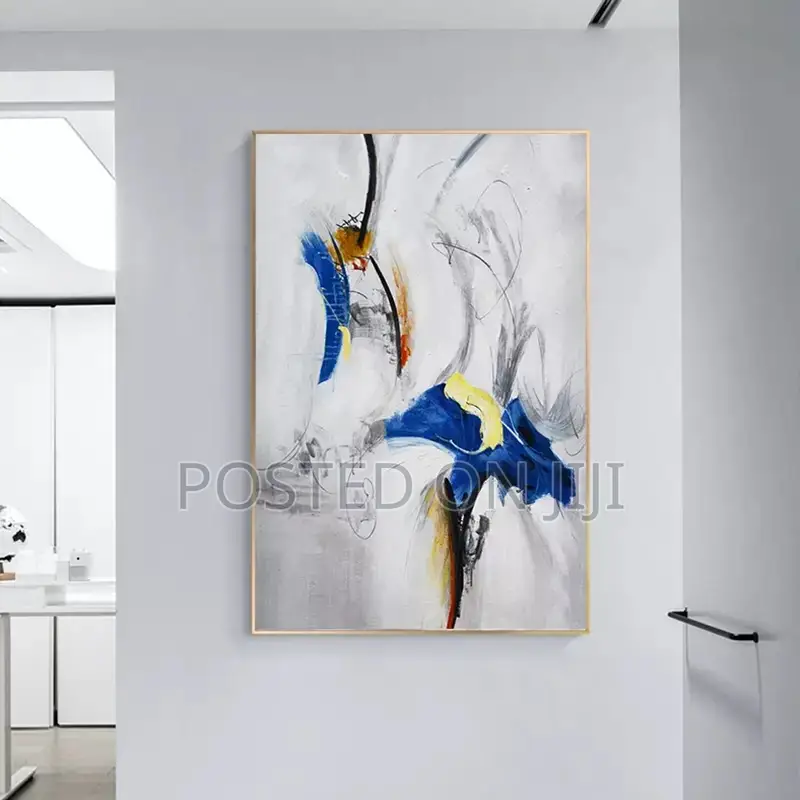 Abstract Yellow Blue Posters and Print