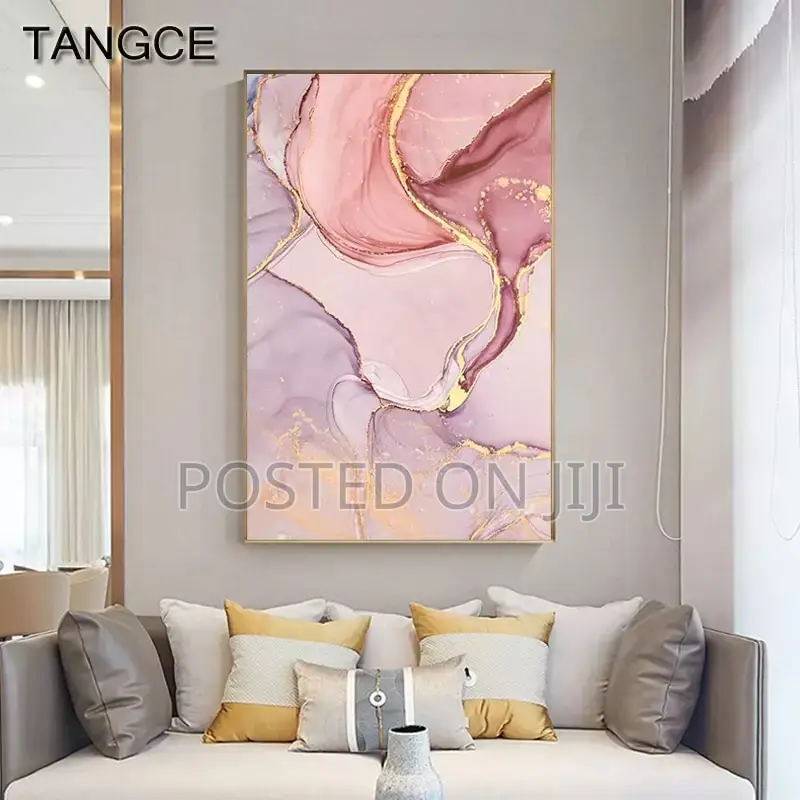 Nordic Purple Abstract Pink Print
