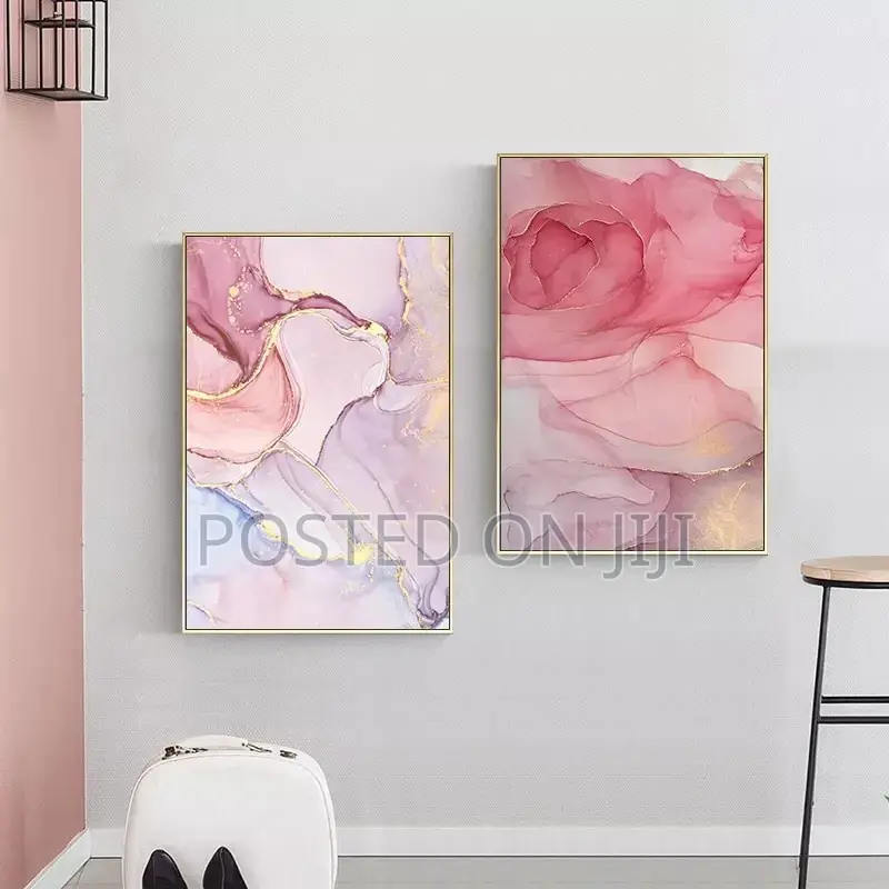 Nordic Purple Abstract Pink Print