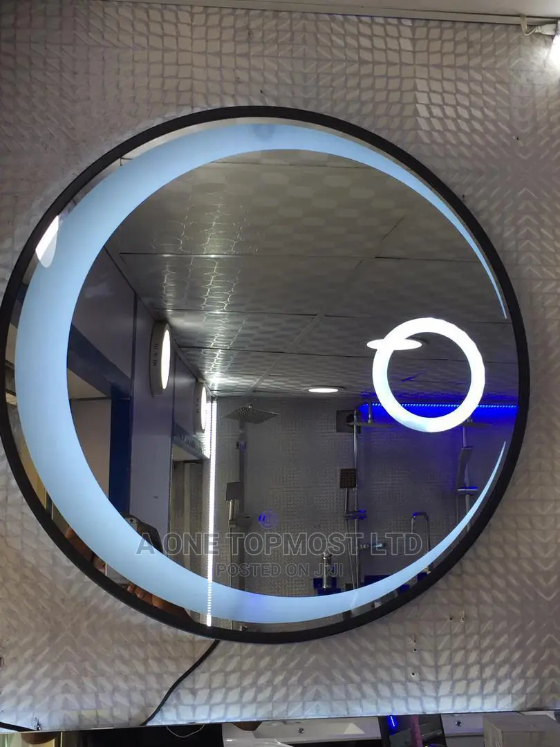 Led Round Mirror With Frame