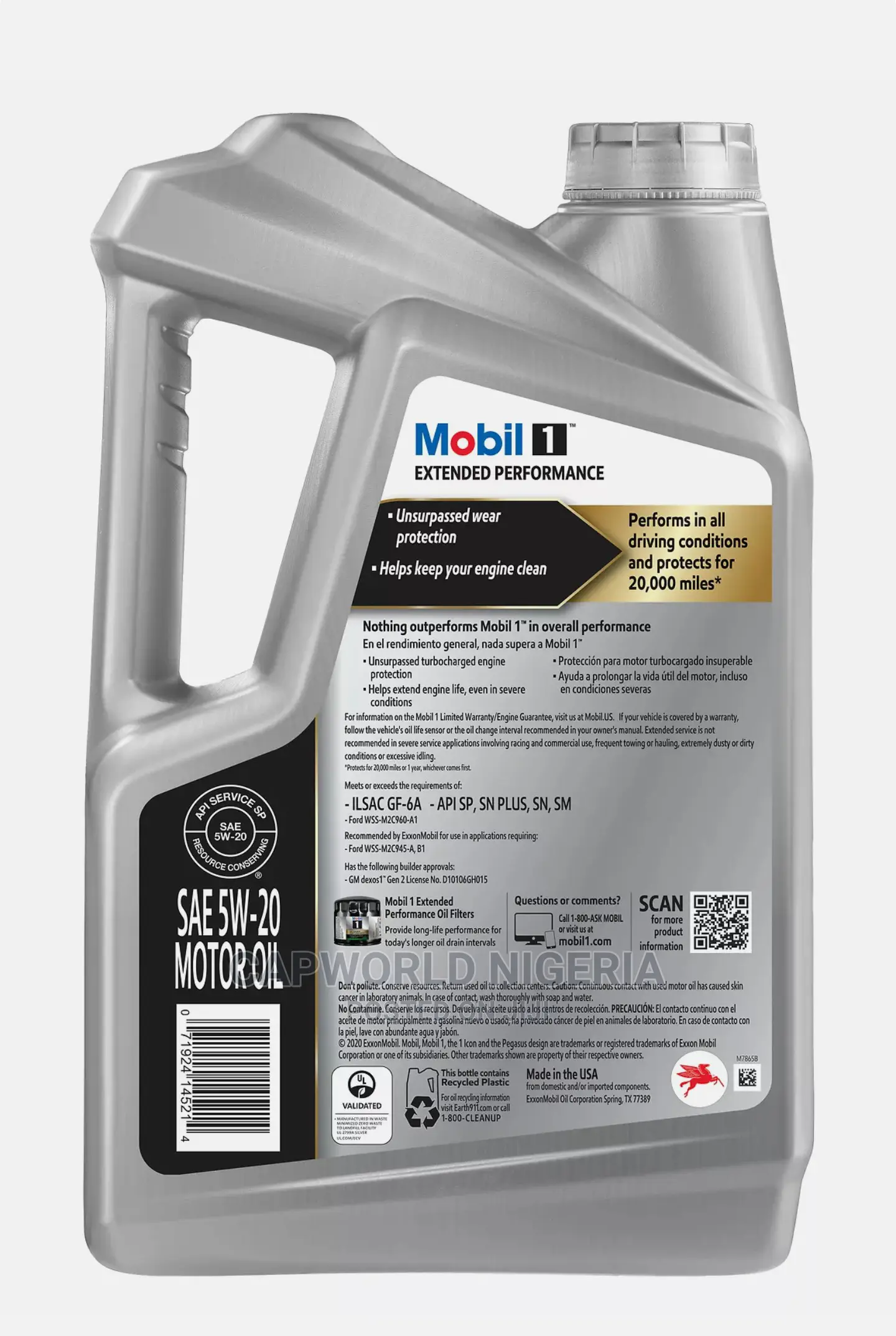Mobil 1 5w-20 Extended Performance 20,000 Miles Motor Oil
