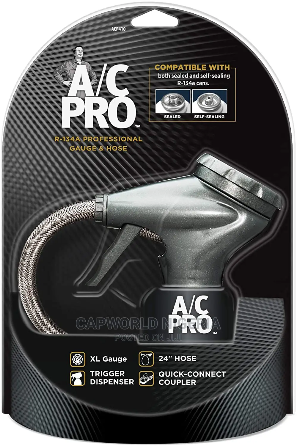 AC Pro Car Air Conditioner Recharge Gauge and Hose Dispenser