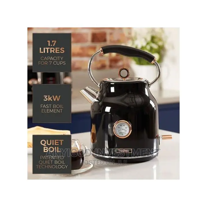Tower Bottega Rapid Boil 1.7L Traditional Kettle