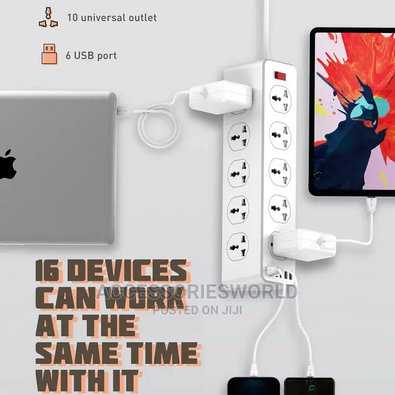 LDNIO SC10610 Power Strip Universal Socket USB
