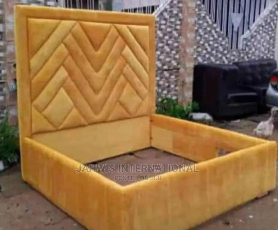 Modern 6 X 6 High Back Rest Padded Bedframe.