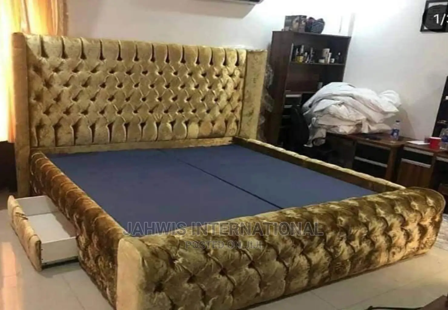 Tastefully Furnished 6by6 Padded Bed Frame