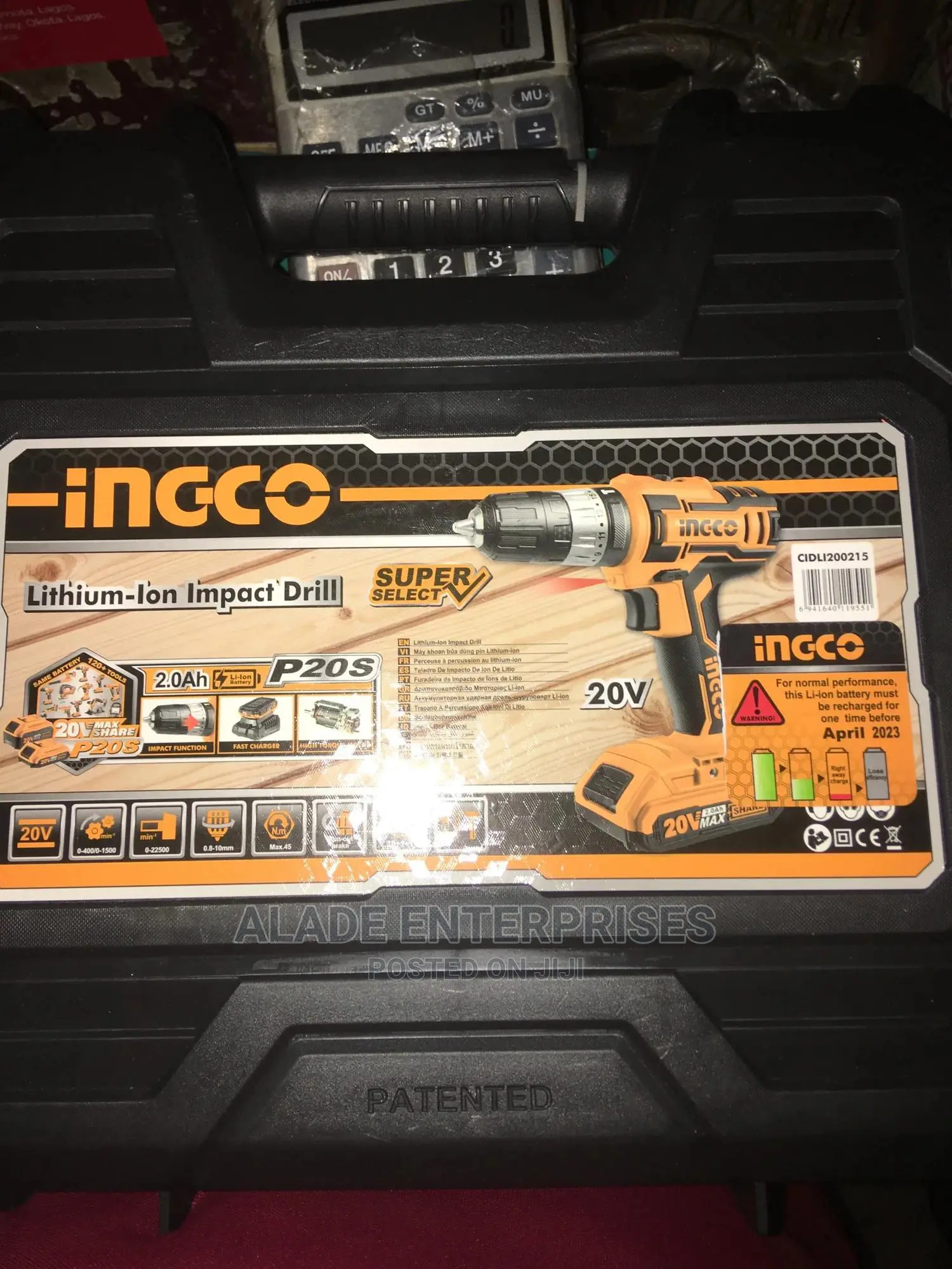 Ingco Cordless Drill 20V