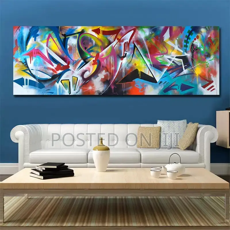 Blue and Yellow Abstract Colors Wall Art