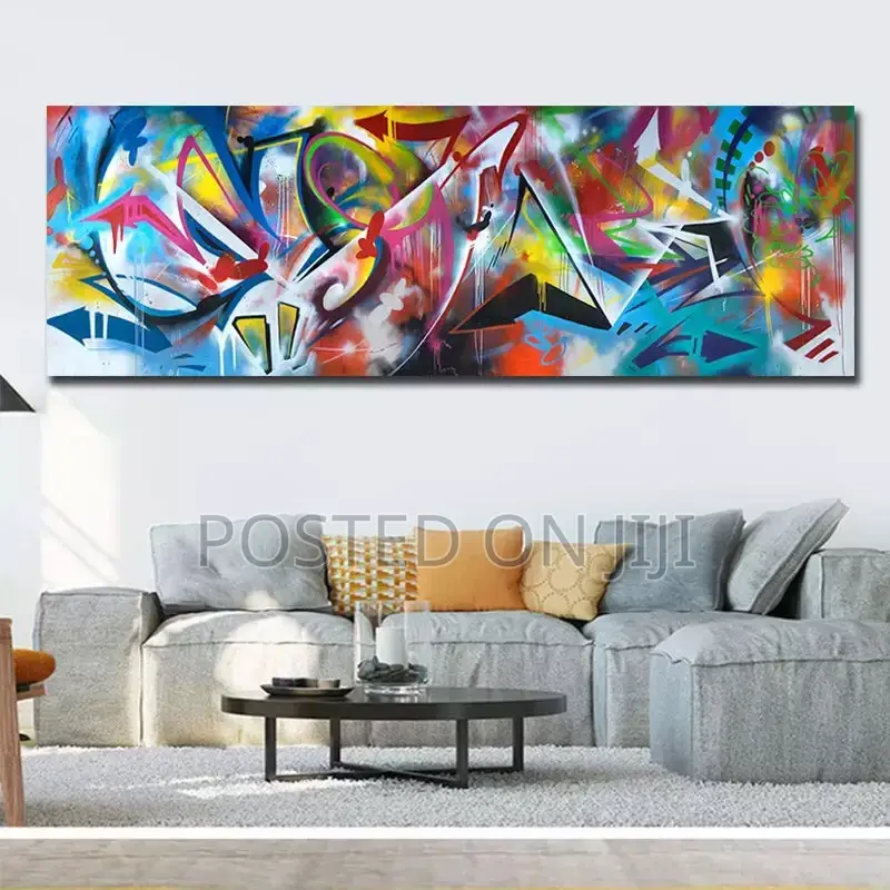 Blue and Yellow Abstract Colors Wall Art