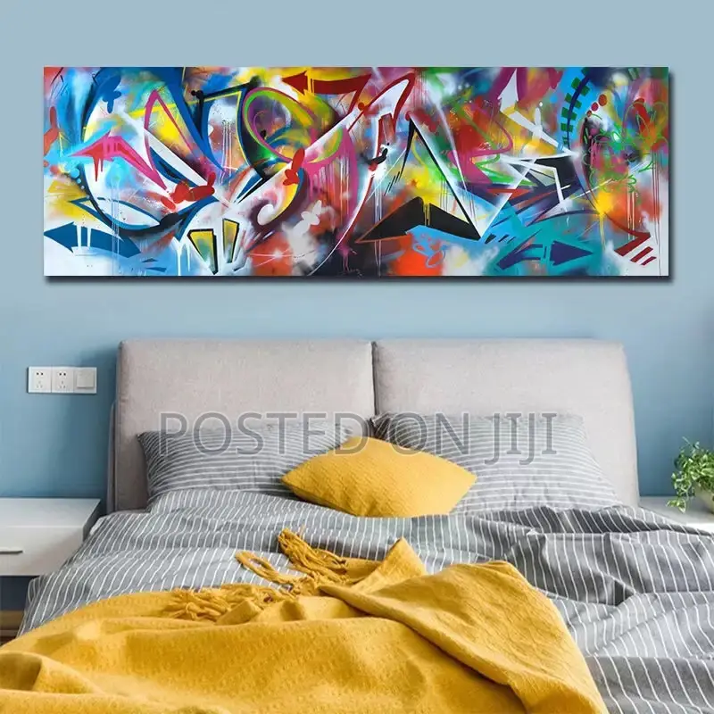 Blue and Yellow Abstract Colors Wall Art