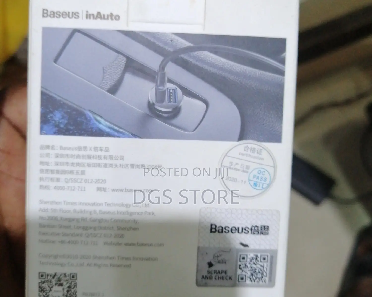 Baseus Grain Pro Mini Car Charger Dual USB 4.8A