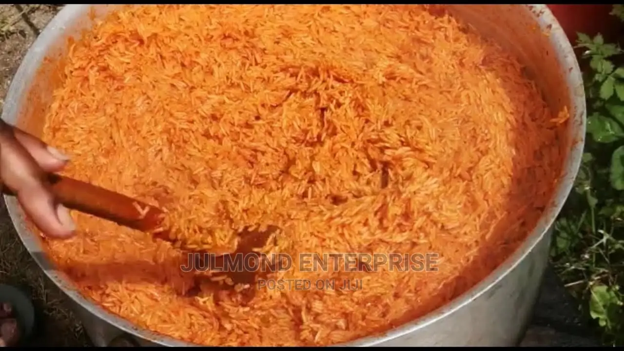 Party Jollof Rice for 100 Guests