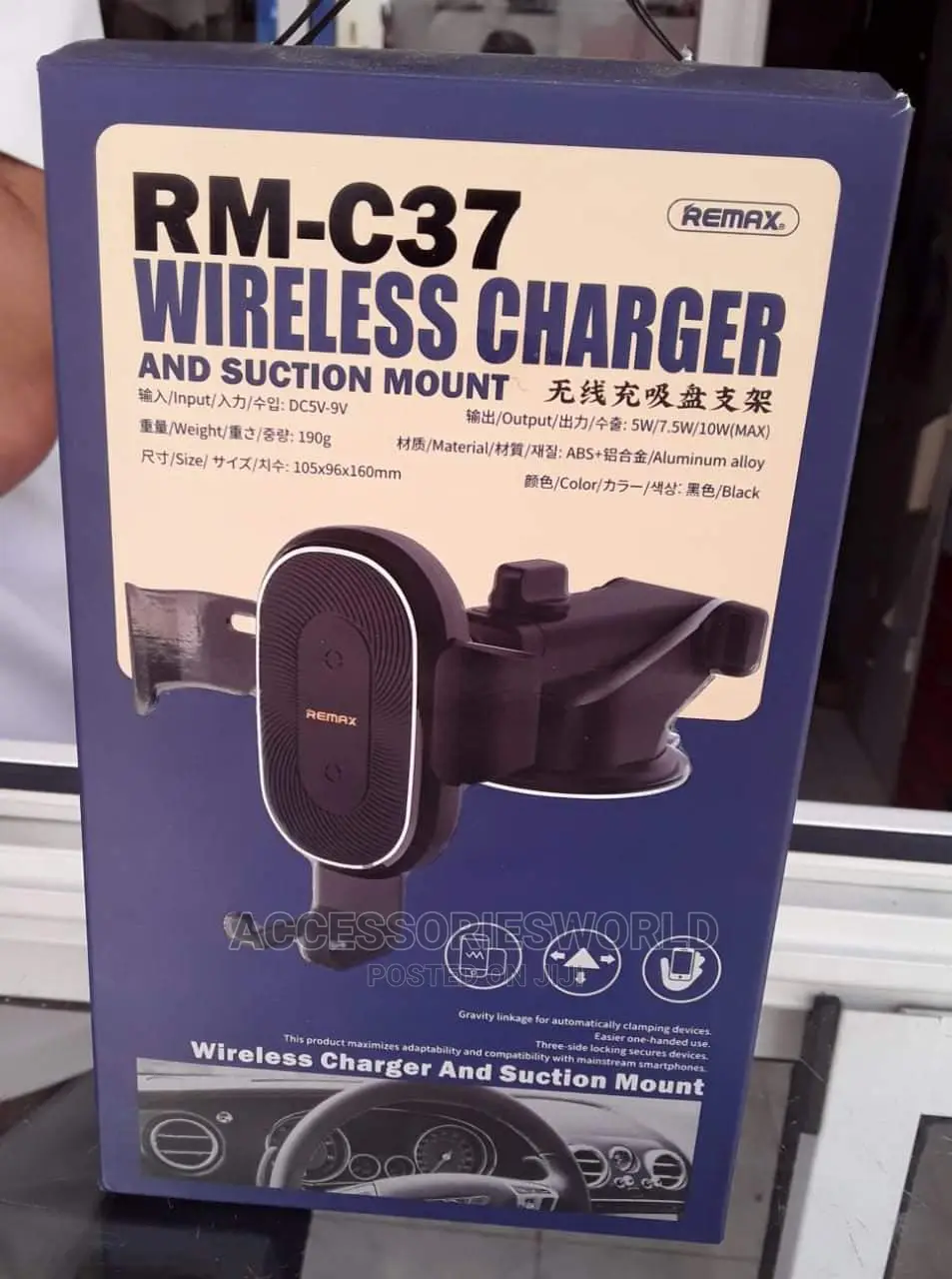 Remax RM-C37 Car Phone Holder With Wireless Charging