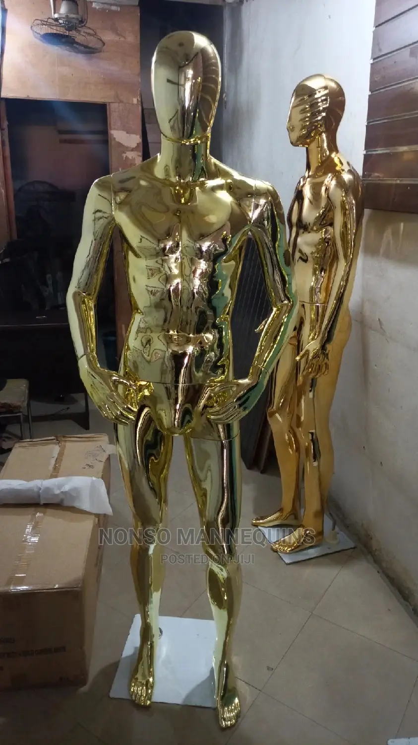 Gold Male Full Body Chrome Display Fashion MANNEQUIN