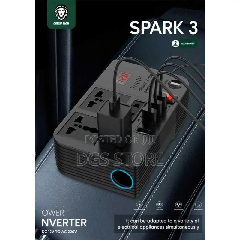 Green Lion Spark 3 Power Inverter 300w Dc 12v to Ac 220v