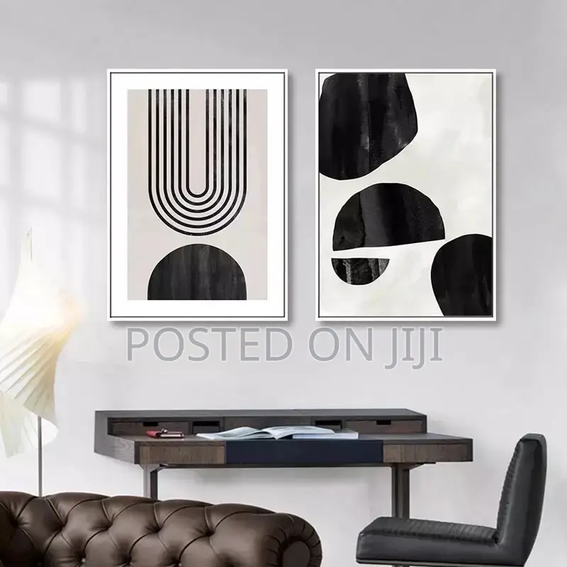 Abstract Geometric Black And White Posters Wall Art