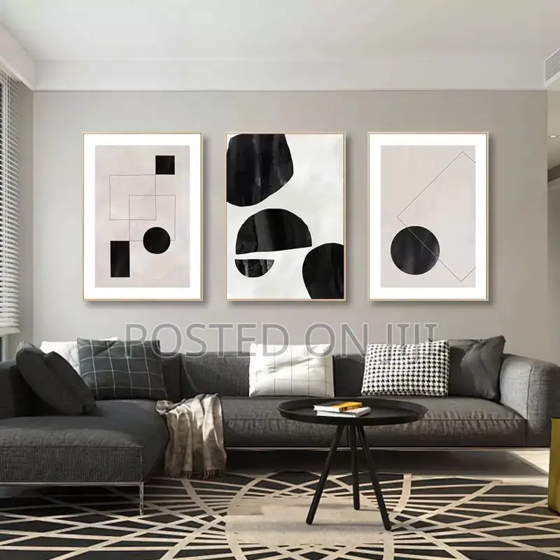 Abstract Geometric Black And White Posters Wall Art