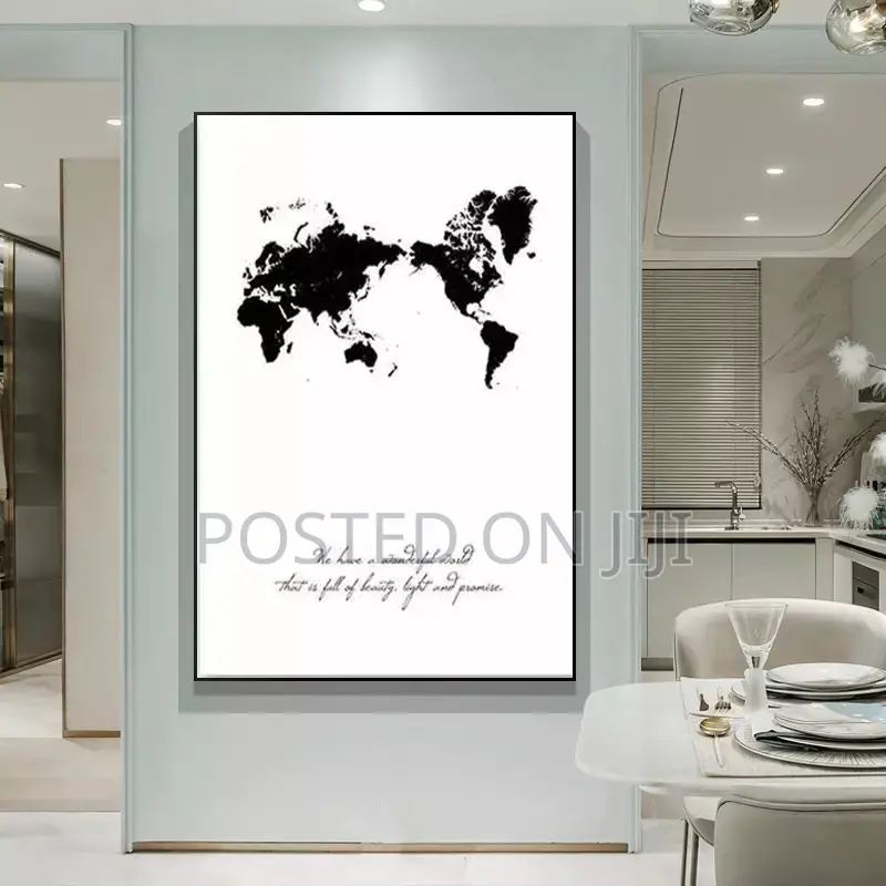 Sorry Simple Phrases and World Map Canvas Posters