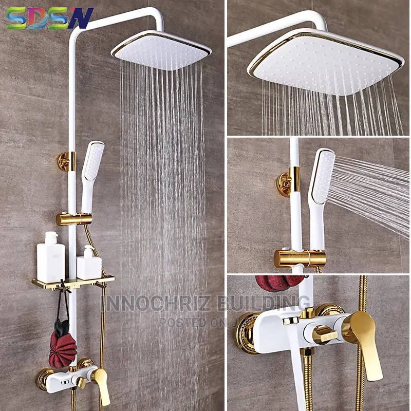 White And Gold Shower