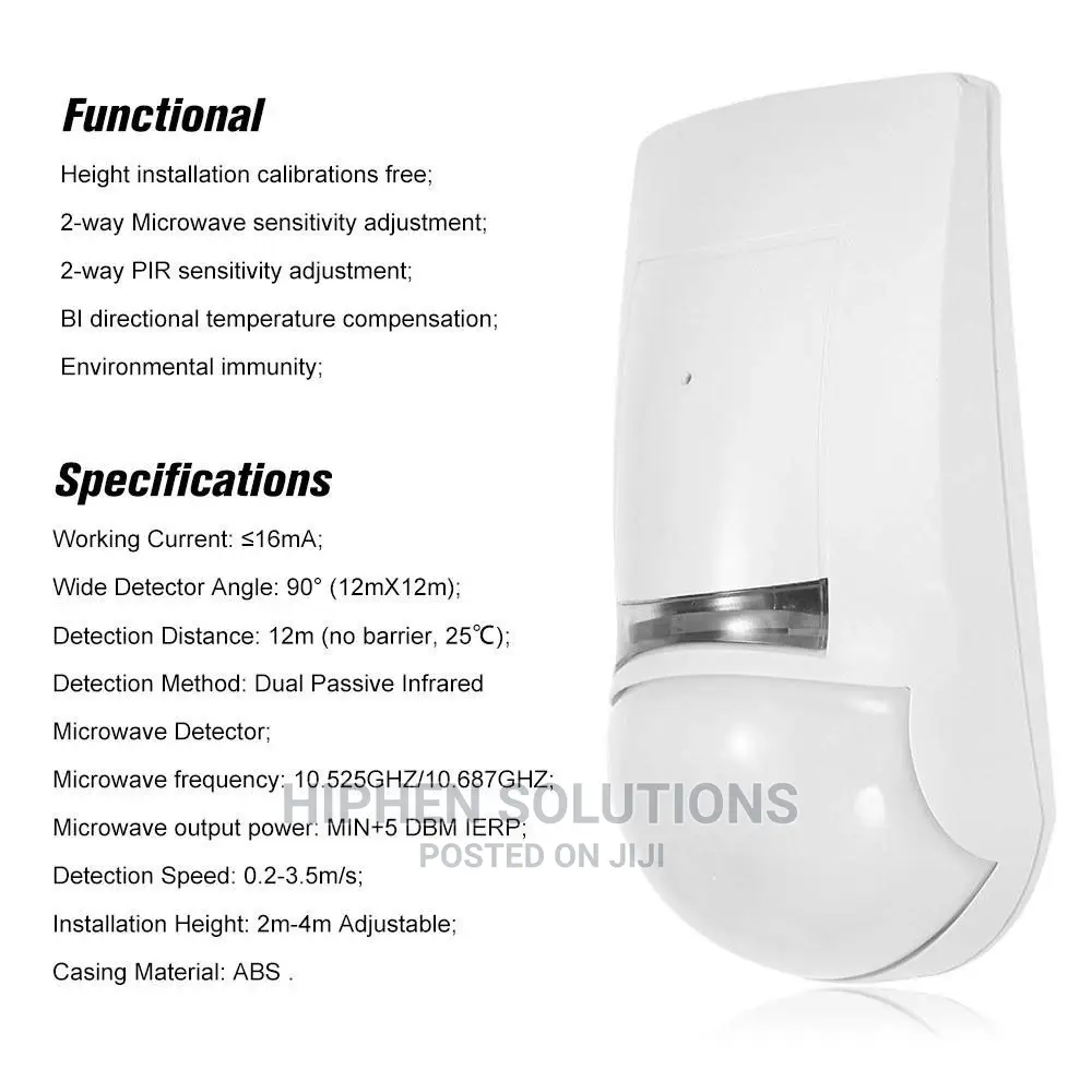 Dual Passive Infrared Detector PIR Motion
