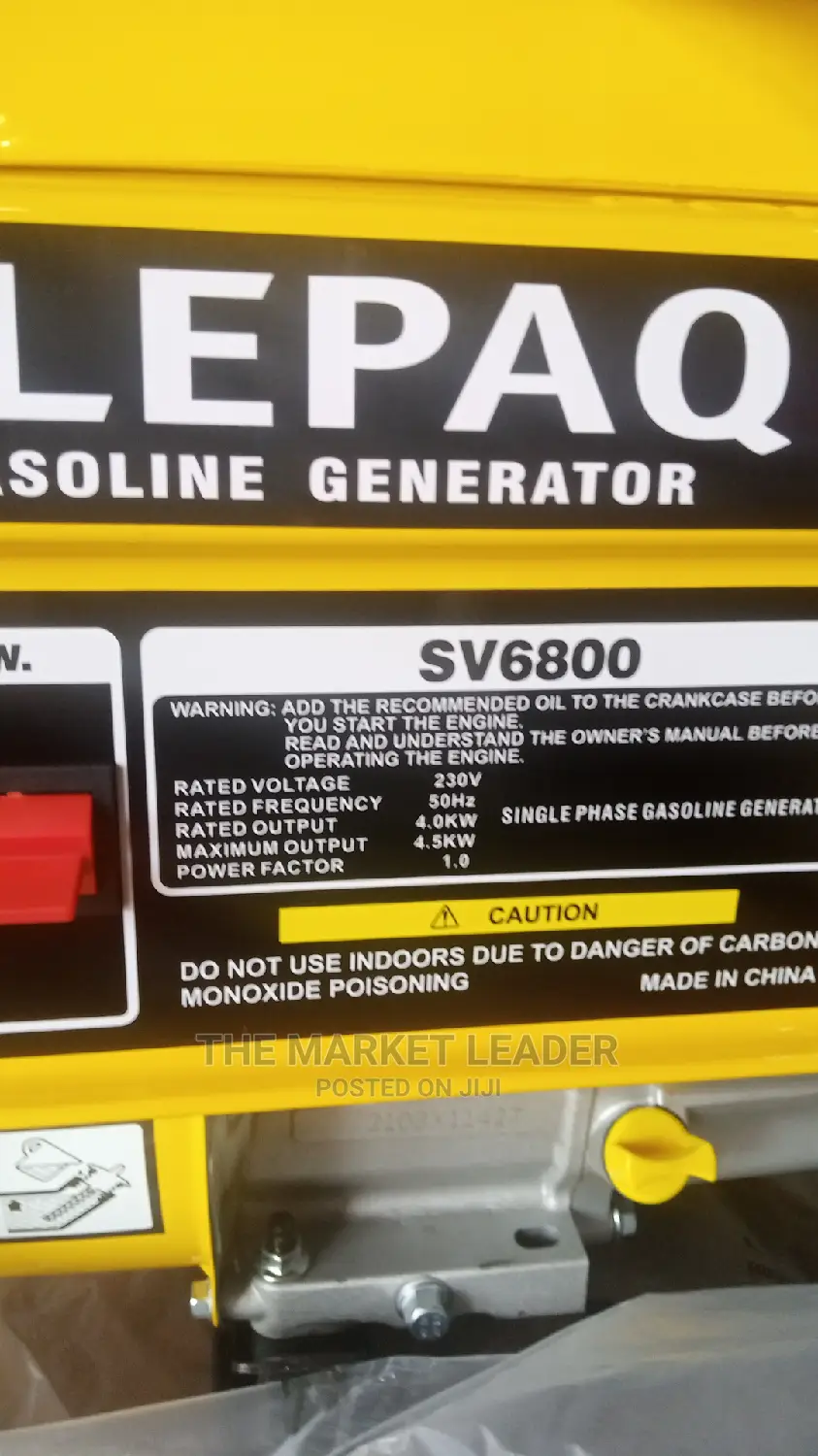 Elepaq 4.5kva Constant Generator Manual Sv6800