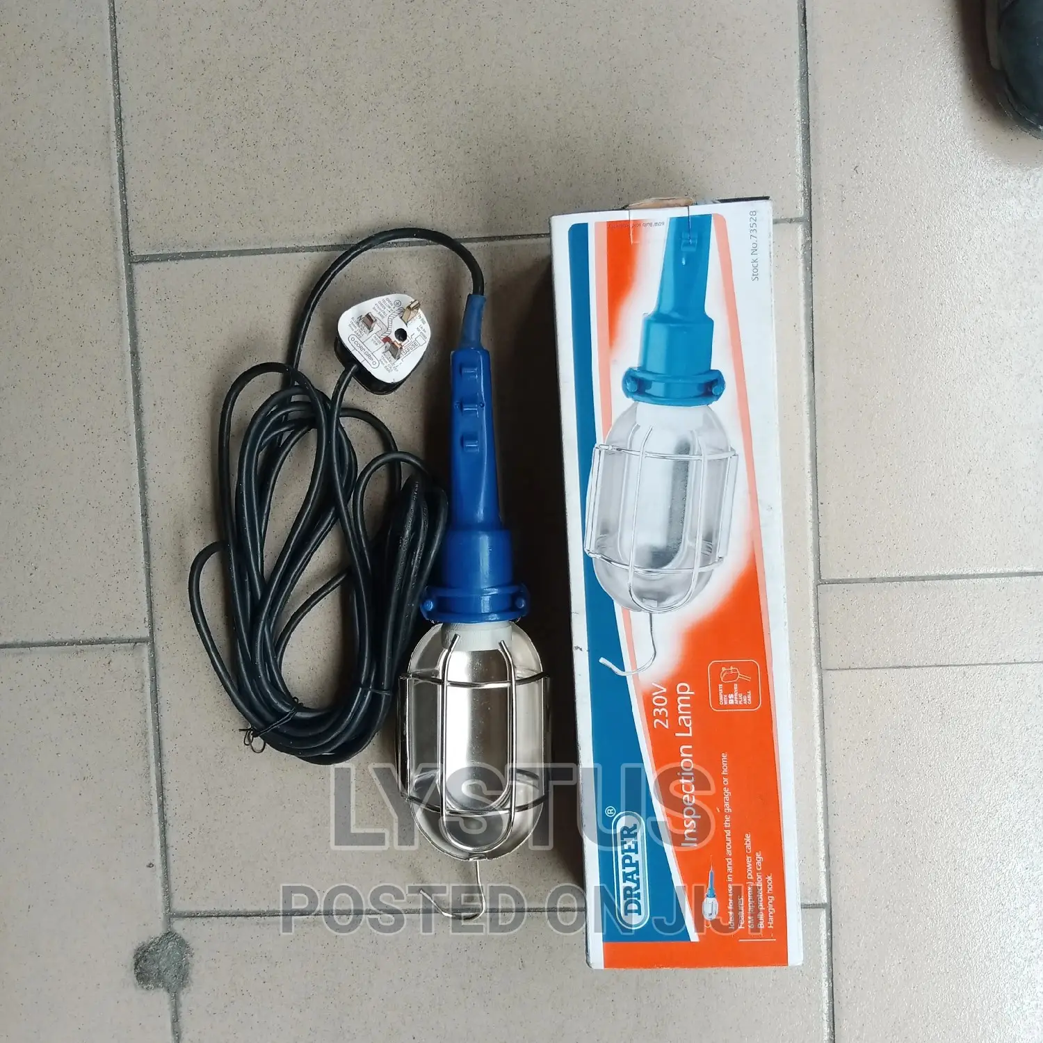 Draper Inspection Lamp, Made in USA. 230V