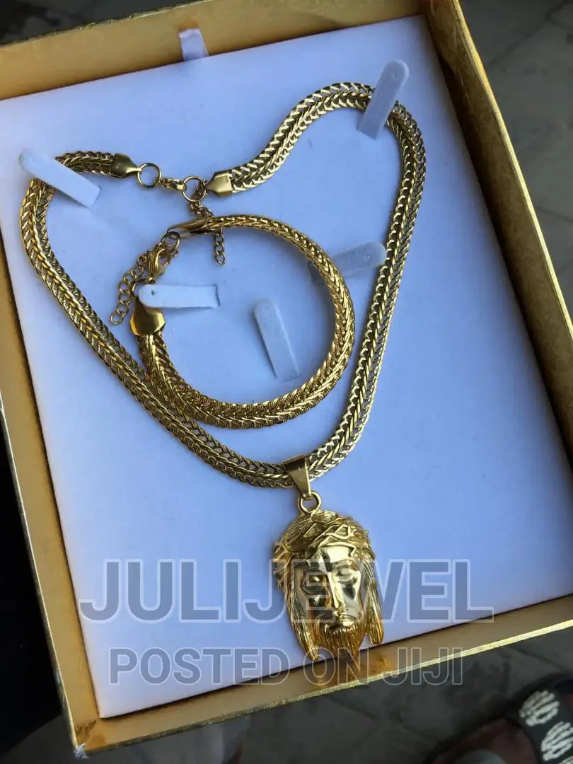 Men Necklace and Bracelet Jewelry Set