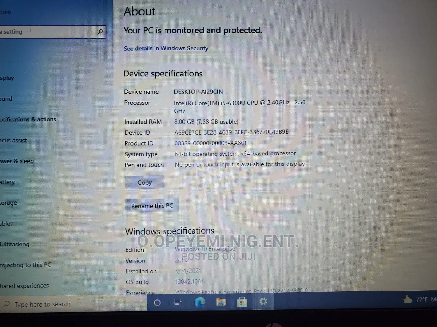 Laptop HP EliteBook 840 G3 8GB Intel Core I5 SSD 256GB