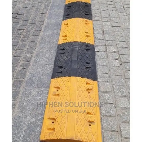 70 Mm Rubber Black Speed Bump End Caps