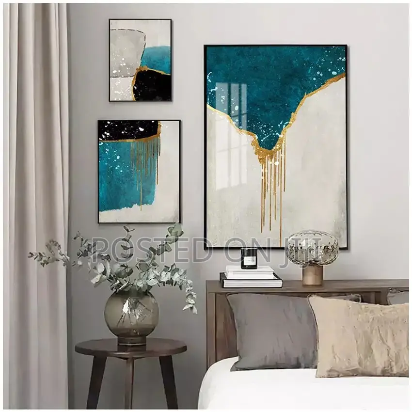 Golden Color Abstract Wall Arts