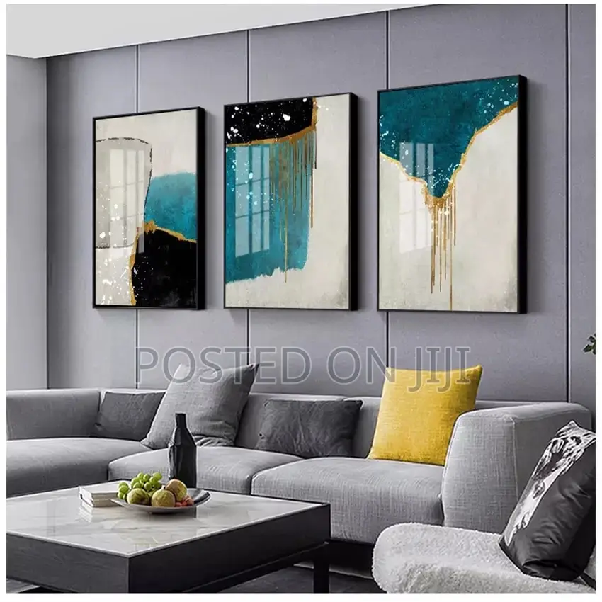 Golden Color Abstract Wall Arts