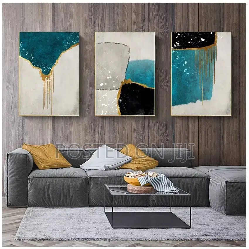 Golden Color Abstract Wall Arts