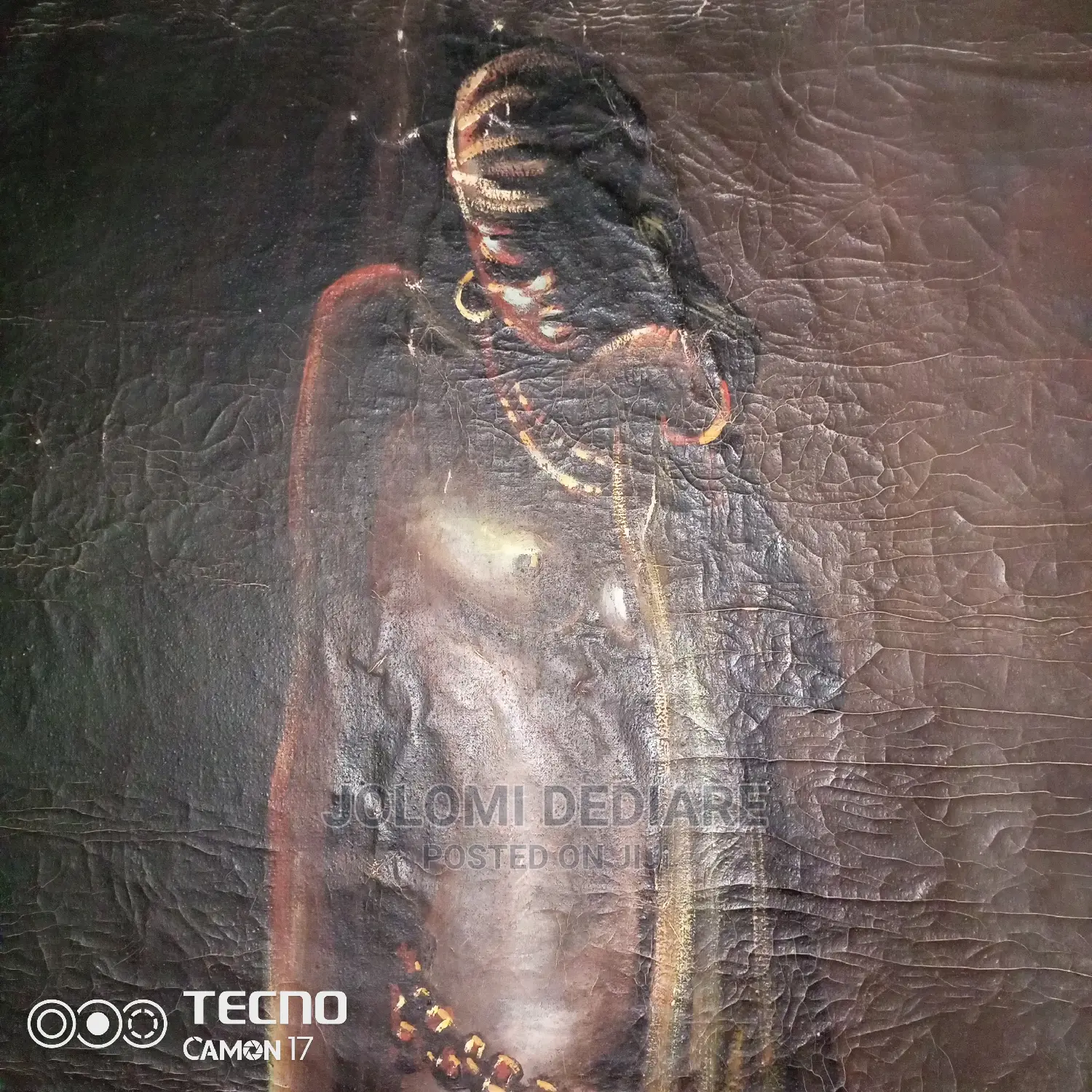Rare Original, Signed Kwaku Adjei African Women Painting
