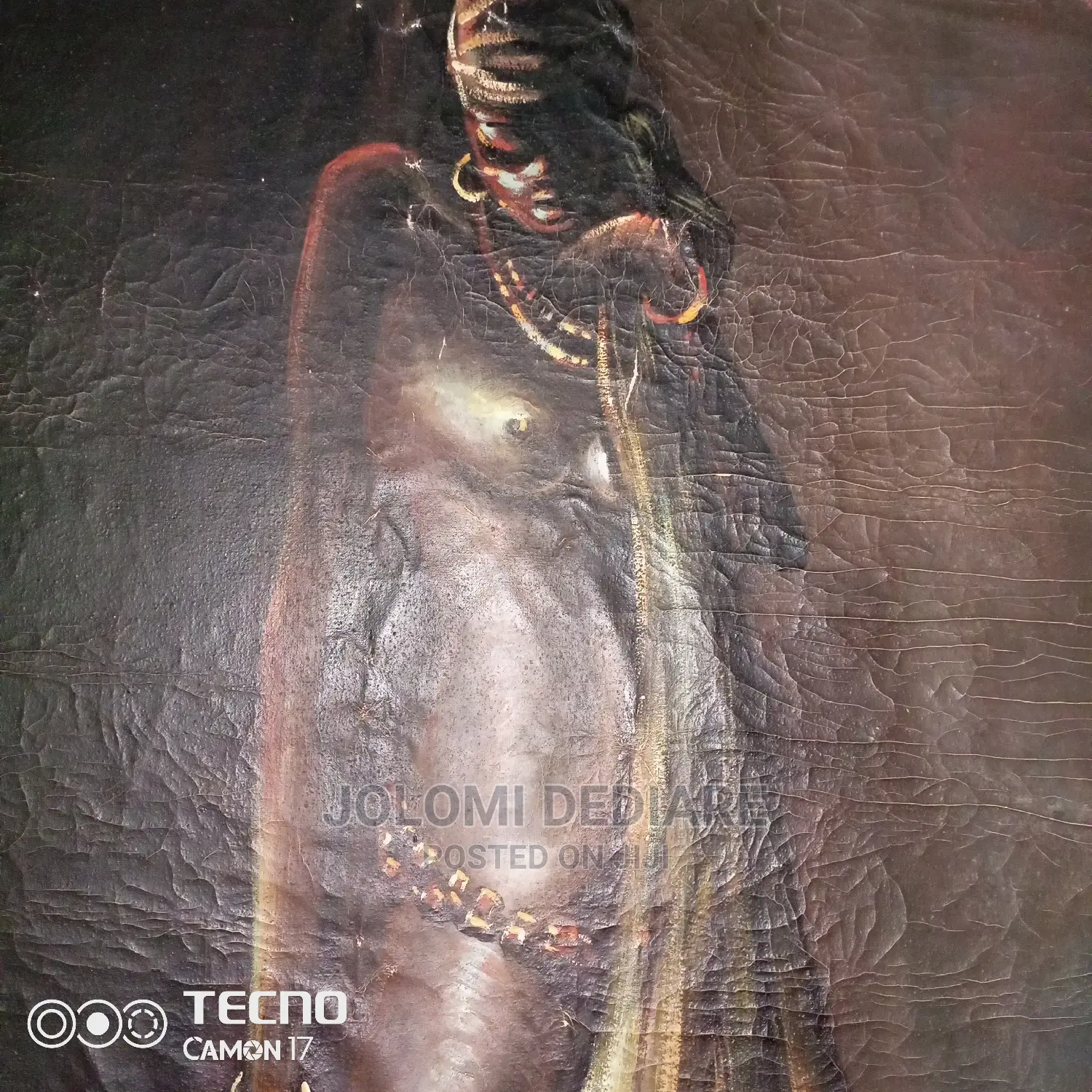 Rare Original, Signed Kwaku Adjei African Women Painting
