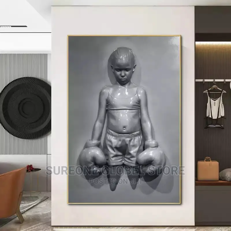 Metal Figure Statue Art Canvas