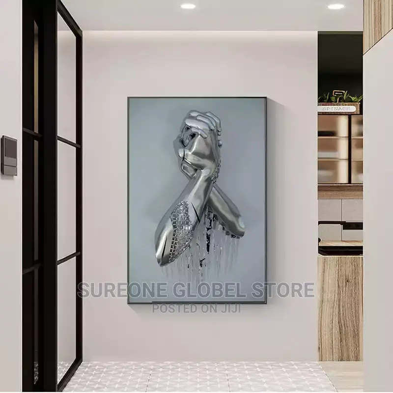 Metal Figure Statue Art Canvas