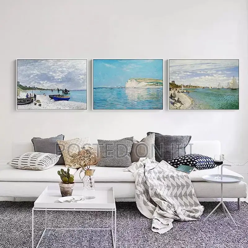 Famous Monet Canvas Painting Nordic Poster Print