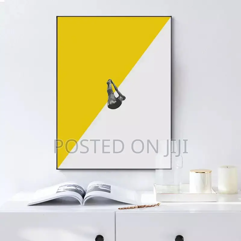 Abstract Diving Posture Canvas Painting