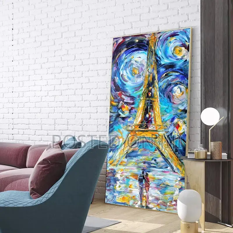Tower of Paris Van Gogh Starry Night Oil Painting