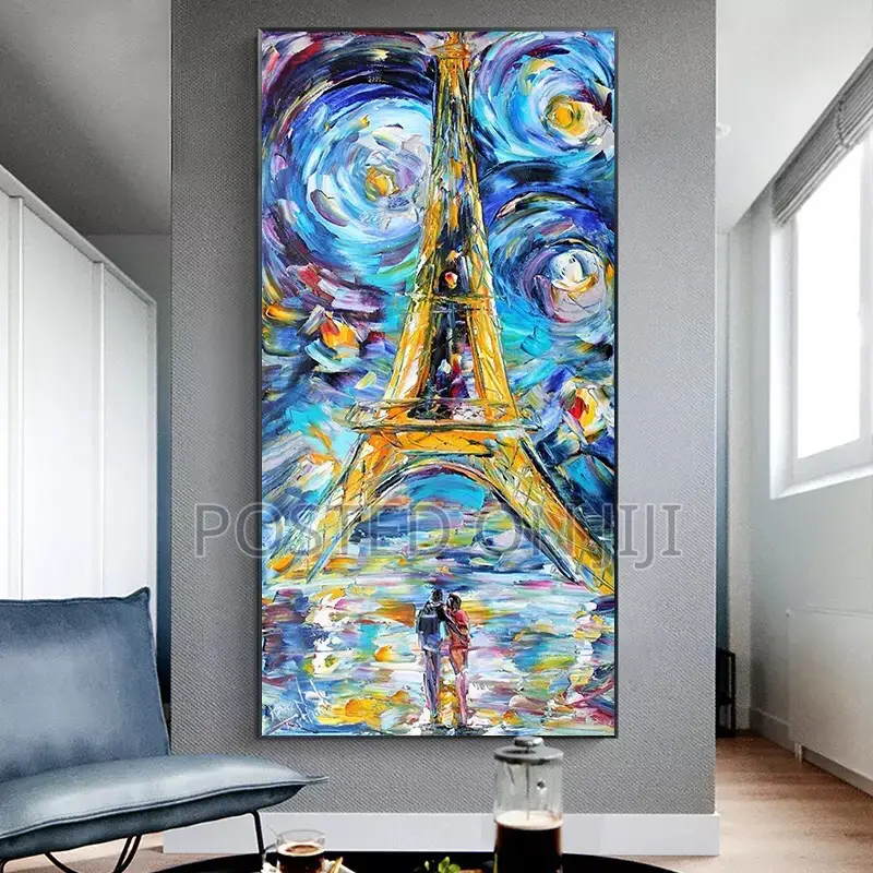 Tower of Paris Van Gogh Starry Night Oil Painting