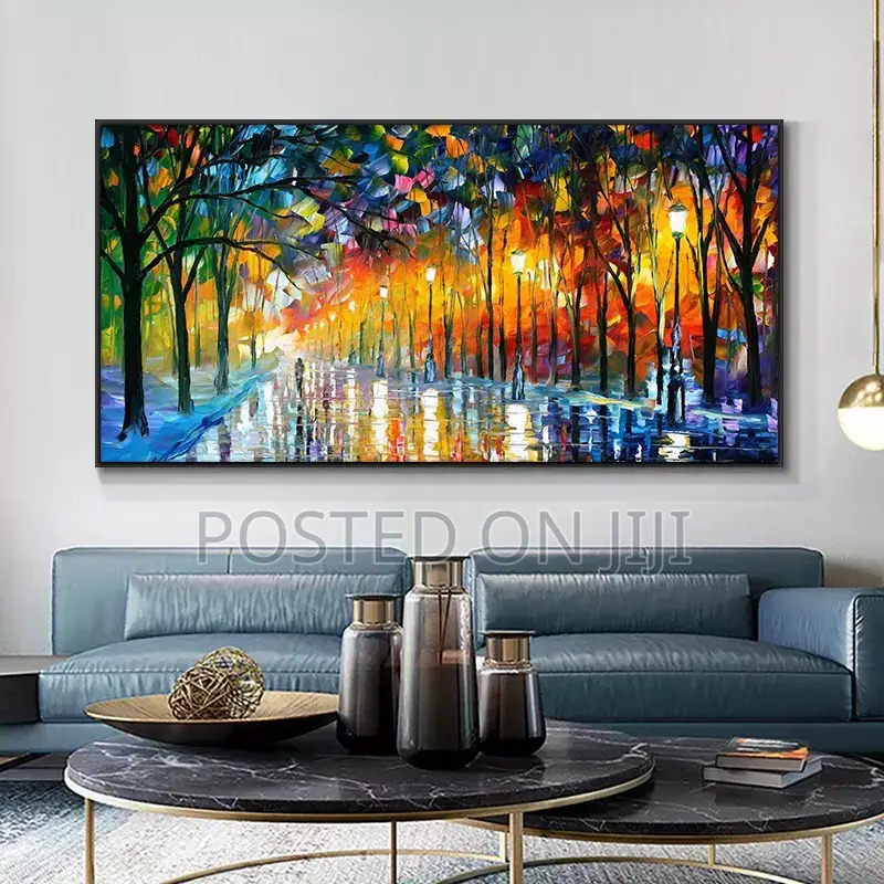 Urban Architectural Landscape Abstract Oil Painting