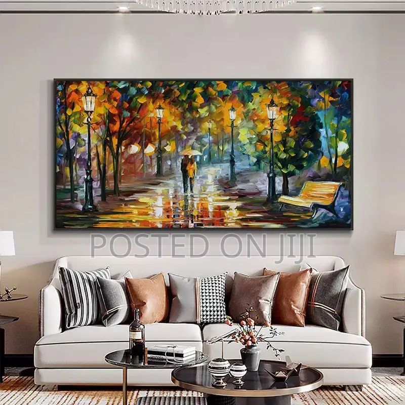 Urban Architectural Landscape Abstract Oil Painting