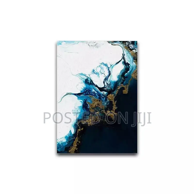 Ocean Blue Abstract Wall Art Canvas Painting and Prints