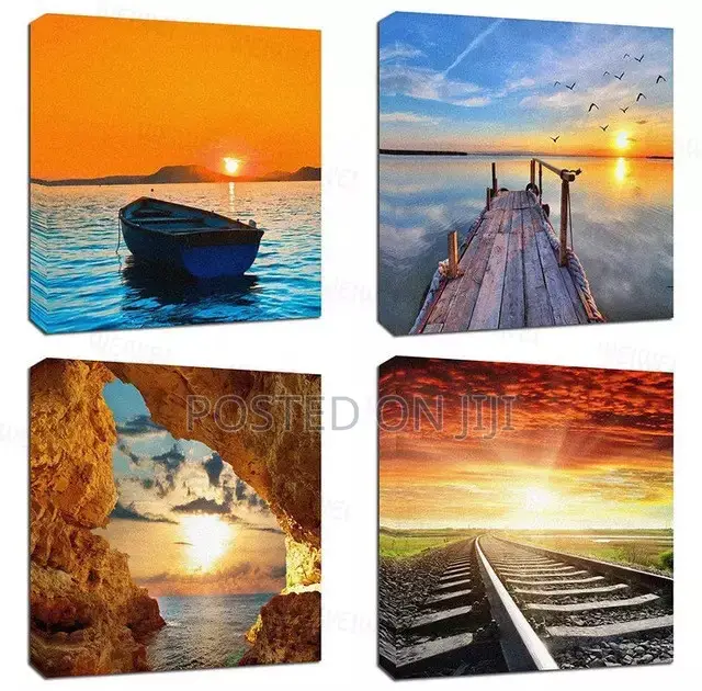 Beach Resort and Bridges Winter Lake Wall Arts