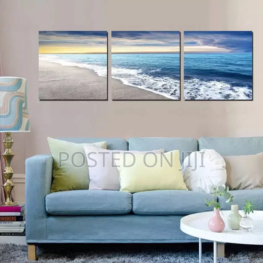 3 Pieces Beach Sandy Sea Wall Arts