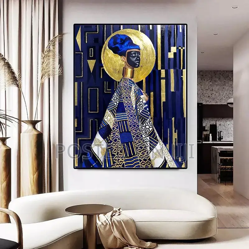 African Graffiti Woman Picture Canvas Painting
